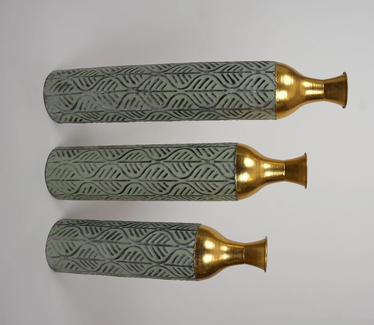 Metal Bottle Green Golden L Height 78*Diameter 9 *Bottom15cm